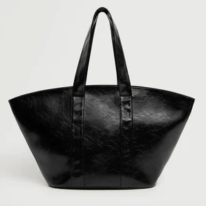 Custom Leather Black Lady Large Bucket Tote Bag Shoulder Shopper Handbag Purse for Women