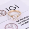 Bague en diamant de laboratoire taille OMC 3ct avec certificat IGI