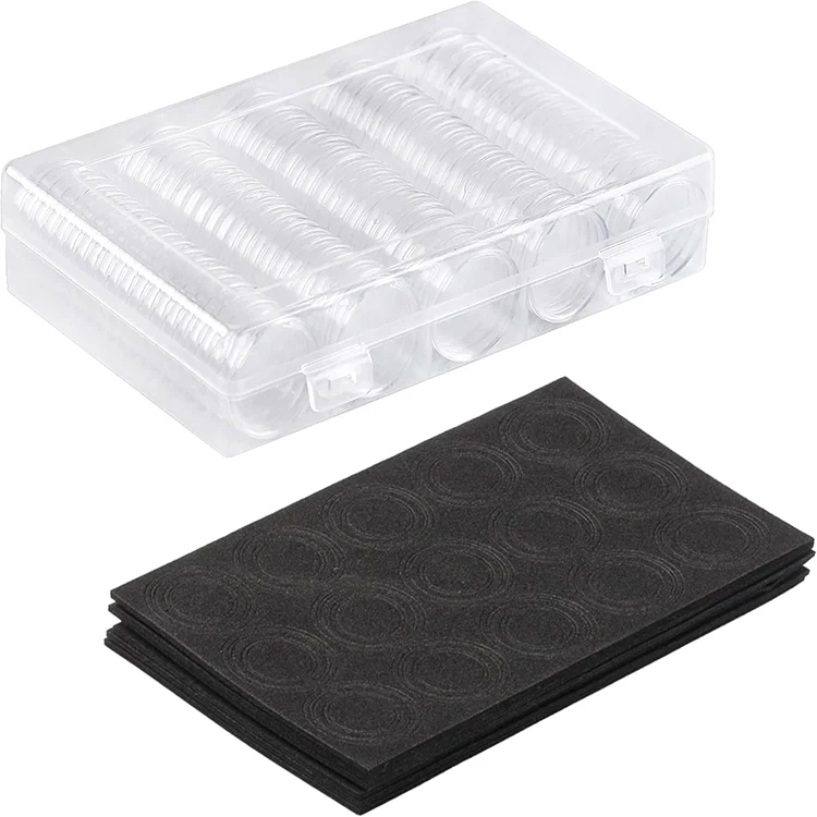 Confezione 10 Espositori Per Monete In Acrilico Per Mostre E - Foto 5