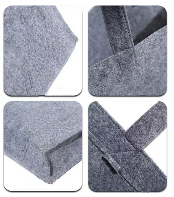 Custom Felt Tote Bag Durable Handbag Reusable Felt Shopping Bag