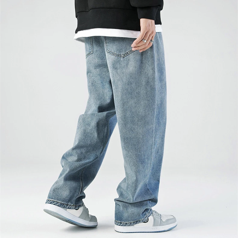 New Hot Sale 2023 Spring Plain Baggy Jeans Men's Oversized Jeans Men ...