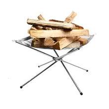 Portable folding outdoor fire pit