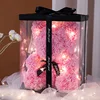 Caja de regalo con oso de rosas rosadas de 40 cm + Lámpara