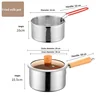 Three piece set [milk pot+frying basket+lid]