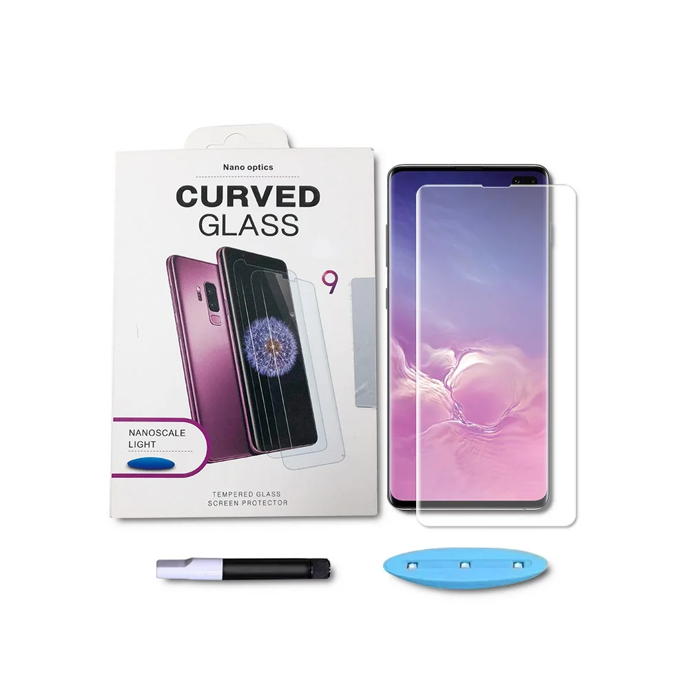 Отзывы уф. Samsung s10 UV Glue. Ультрафиолетовое защитное стекло для сварки. G Rino UV Glass. Стекло клеют на телефон с жидкостью.