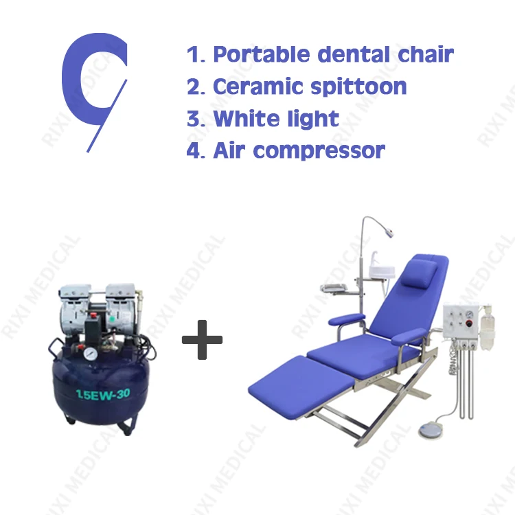Foldable Portable Folded Dental Chair Mobile Dental Unit Folding Chair