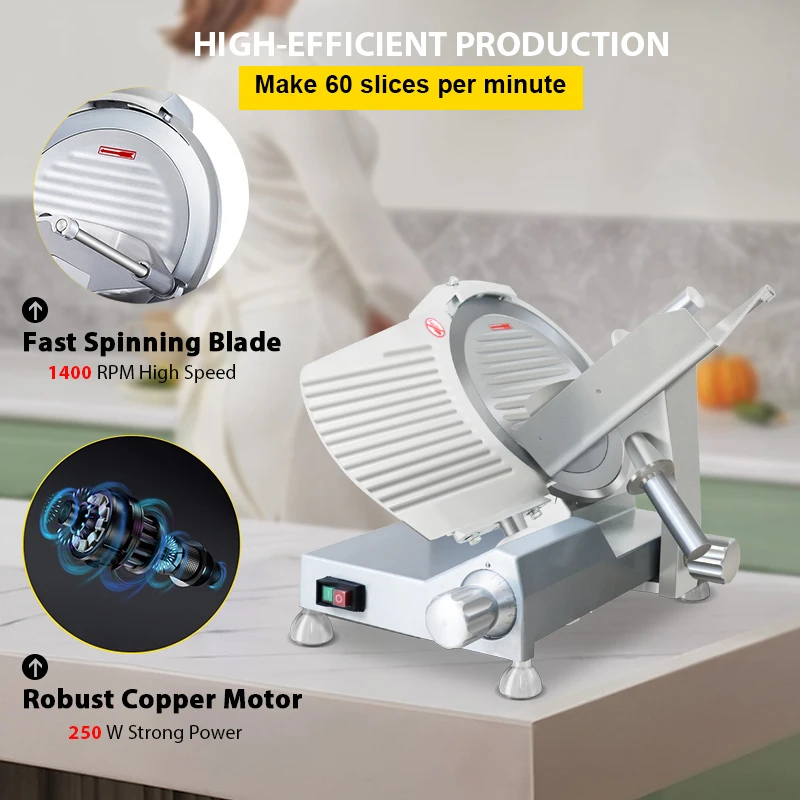 product 220v 240w commercial electric semi automatic meat slicer jk 220l can cut thickness 01 12mm blade diameter 220mm spot-6