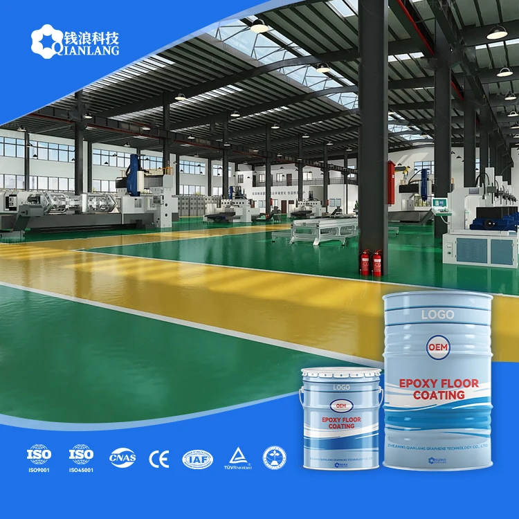 Self-Leveling Epoxy Floor Paint Liquid Coating for Concrete Garage Ground Warehouse Qianlang Brand 25kg Group