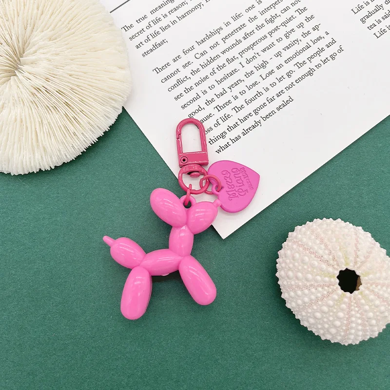 Cute Cartoon Creative Candy Color Balloon Dog Keychain Diy Purse Bag
