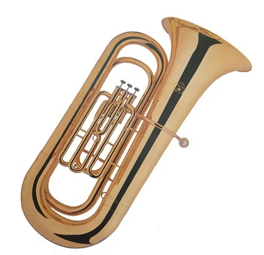 Высококачественная Золотая 3-поршневая туба JYTU0751