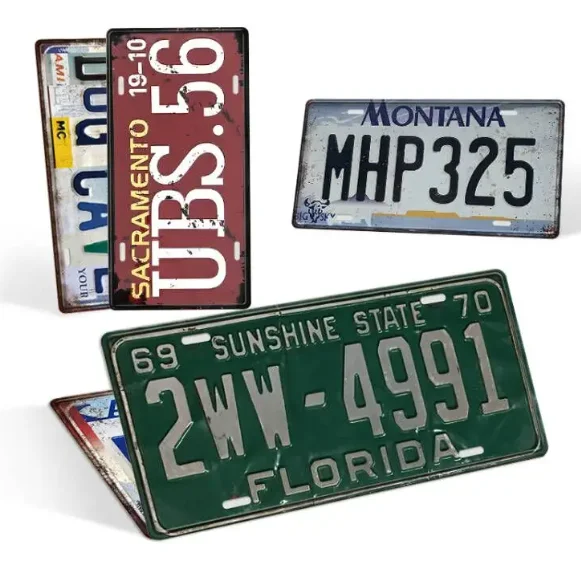 Customized Decorative License Plate Plaque Custom  Metal Sign For Decoration