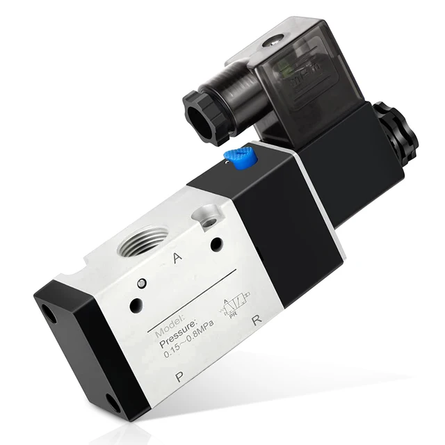 3V 2-Position 3-Way Solenoid Valve Aluminum Alloy Pneumatic Electric Controls With Stable Performance