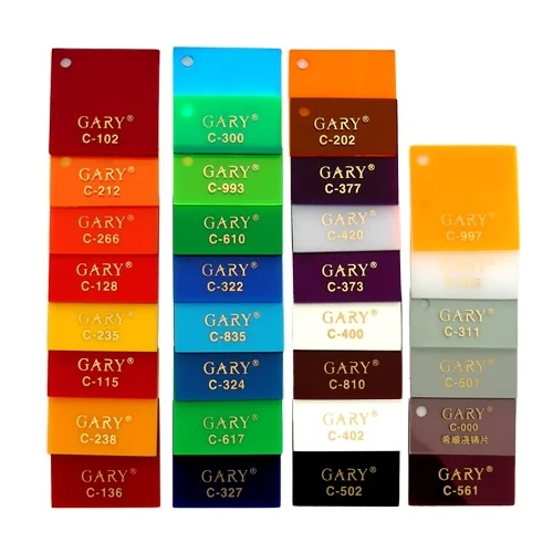 GARY Factory Price Custom Cast Acrylic Sheet Color Board Thickness Extruded Acrylic Panel  Cell UV  Transparent Free Sample