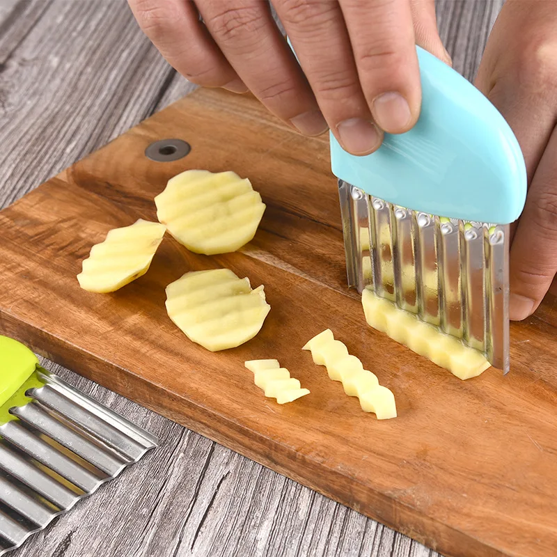 Wellenschneider Aus Edelstahl – Für Gemüse Wie Kartoffeln, Gurken, Karotten, Wellenschnitt & Waffelschnitt