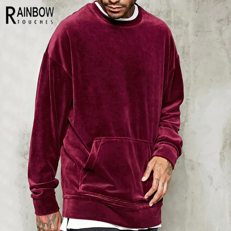 Blank Custom Men Velour Pullover 