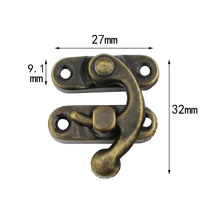2 Sets Antique Hook Hasp Latch Right Toggle Hasps Hook Small
