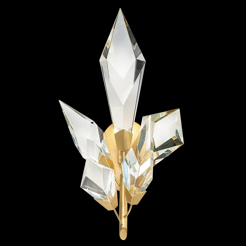 High End Modern Creative Design Crystal Wall Sconce for Home Interior Luxury Gold Tree Branch Wall Lamp