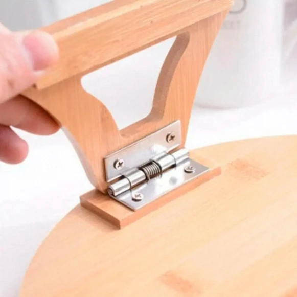 Round Bamboo Storage Rack Armrest Clip Side Table with Wooden Tray for Beverages Telephone Desserts Teahouses