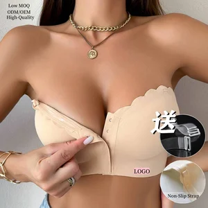 Wholesale Sujetador Sin Tirantes Para Mujeres Front Buckle Strapless Bra Womens lingerie Seamless Women bra Camilla