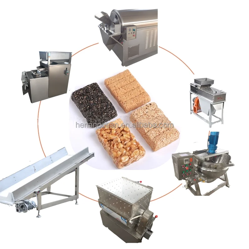 Automatic Health Energy Cereal Granola Bar Making Cutting Processing