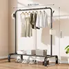 Black upgraded single bar 110cm with coat hook and post