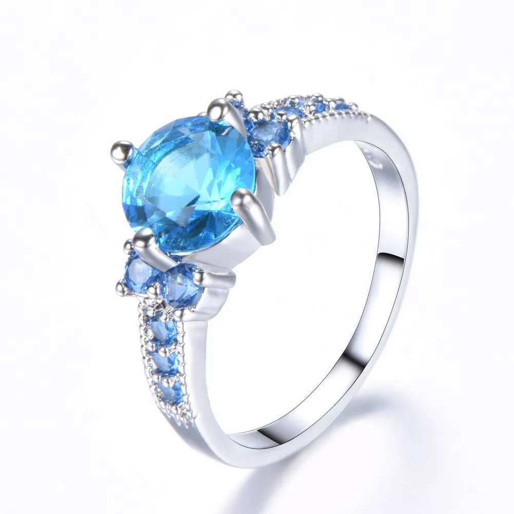 Xiao teng R12 Fashion Modeling Blue Diamond Ring