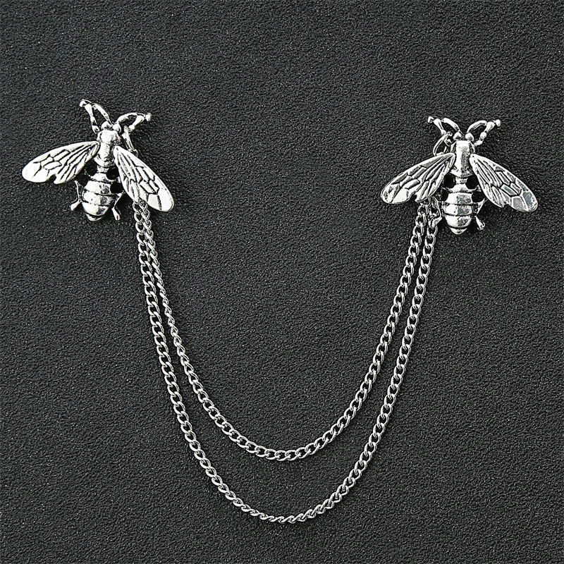 Épingle de revers en argent sterling avec loellingite de pierre grise