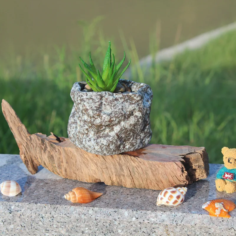 Wholesale Ceramic Nordic Creative Stone Imitate Succulent Flower Pots