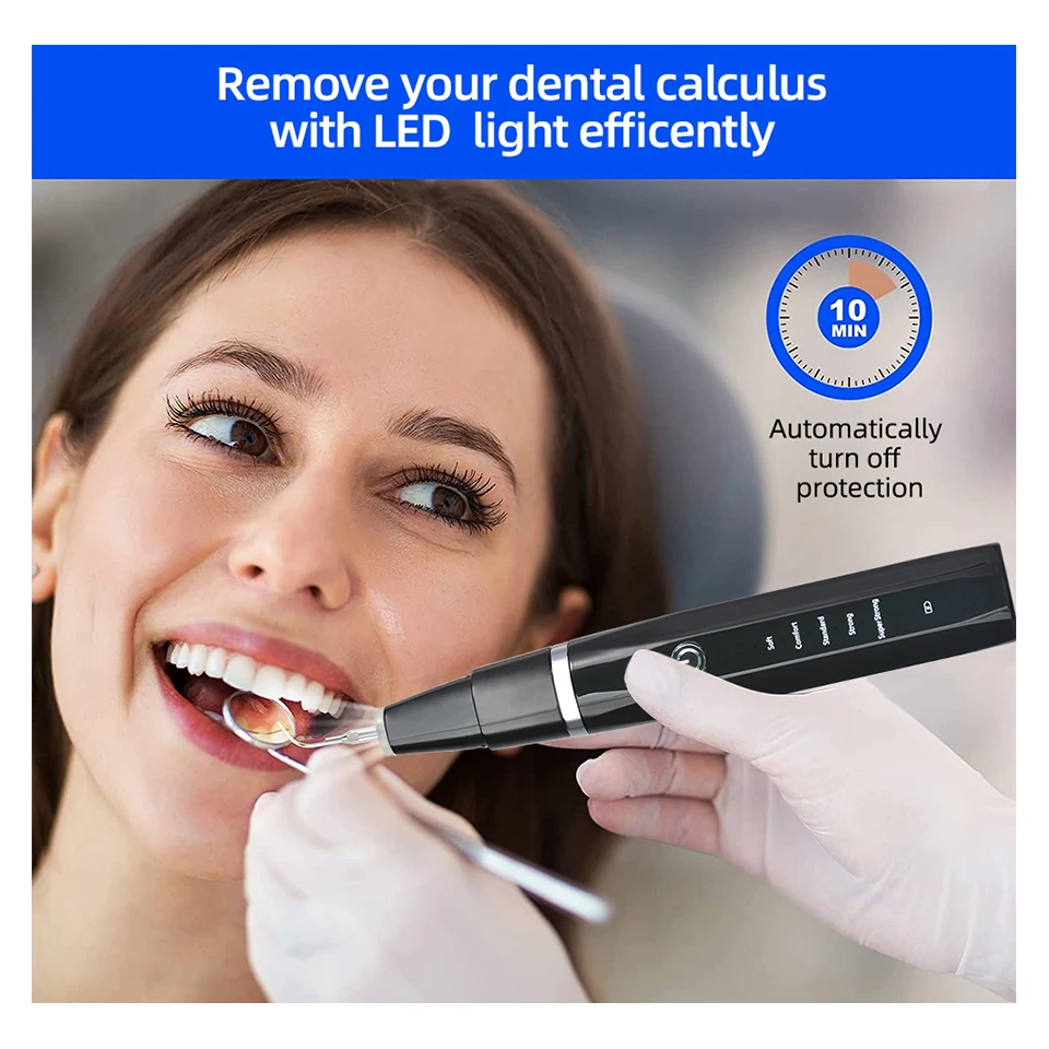 Home Portable Rechargeable Nettoyeur Dentaire Tooth Whitening Kit Tartar Plaque Remover aperçu 6