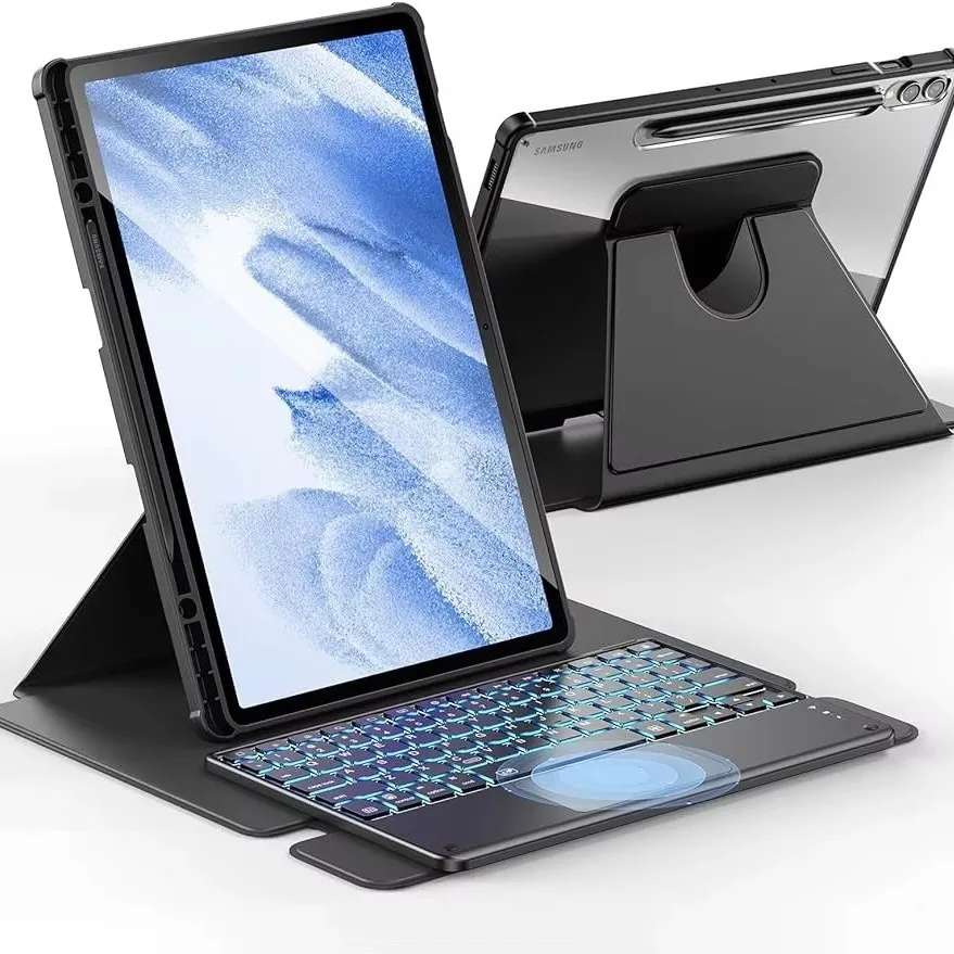 Detachable Backlit PU Material Keyboard Case for for Tab A9 Plus/A9+ 5G 2023 11 Inch 7-Color Trackpad