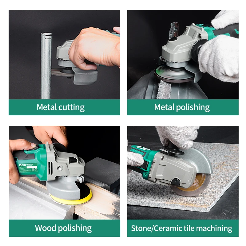 DCA Rechargeable Power Tools Cordless Angle Grinder With Brushless Motor