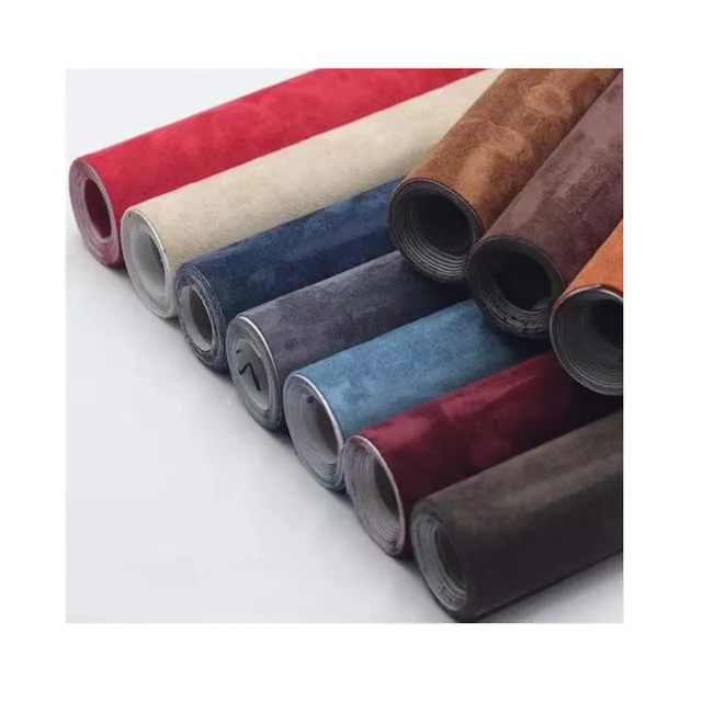 Waterproof synthetic leather self adhesive suede leather for auto decoration