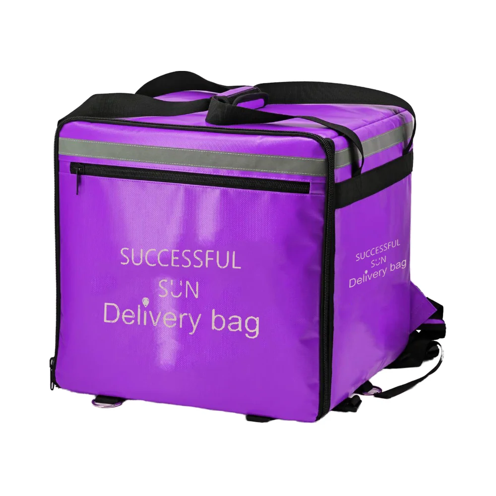 BSCI Certified Insulated Waterproof Thermal Food Delivery Backpack for Bike/Motorcycle Use Custom Logo Option Cans & Wine