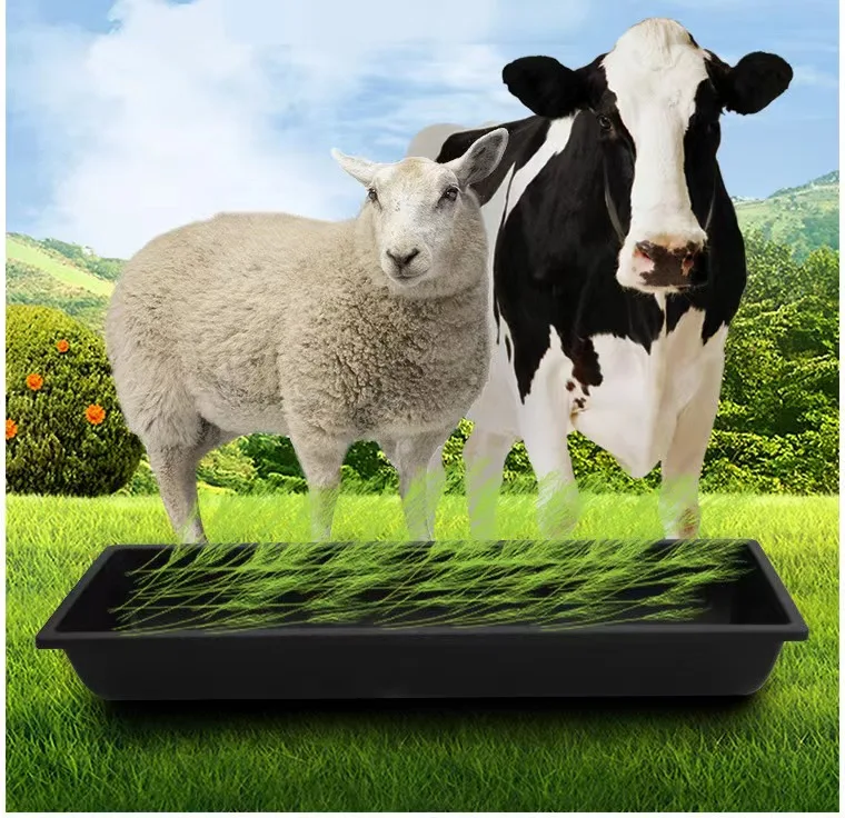New Black PP Plastic Goat and Sheep Feeding and Drinking Troughs Animal Feeders for Farms