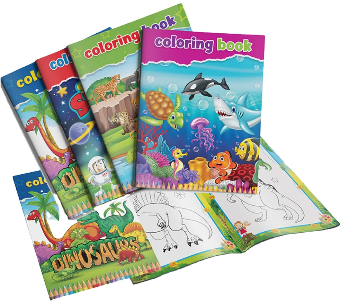 Wholesale Custom A4 Education Children Coloring Drawing Books Printing ...