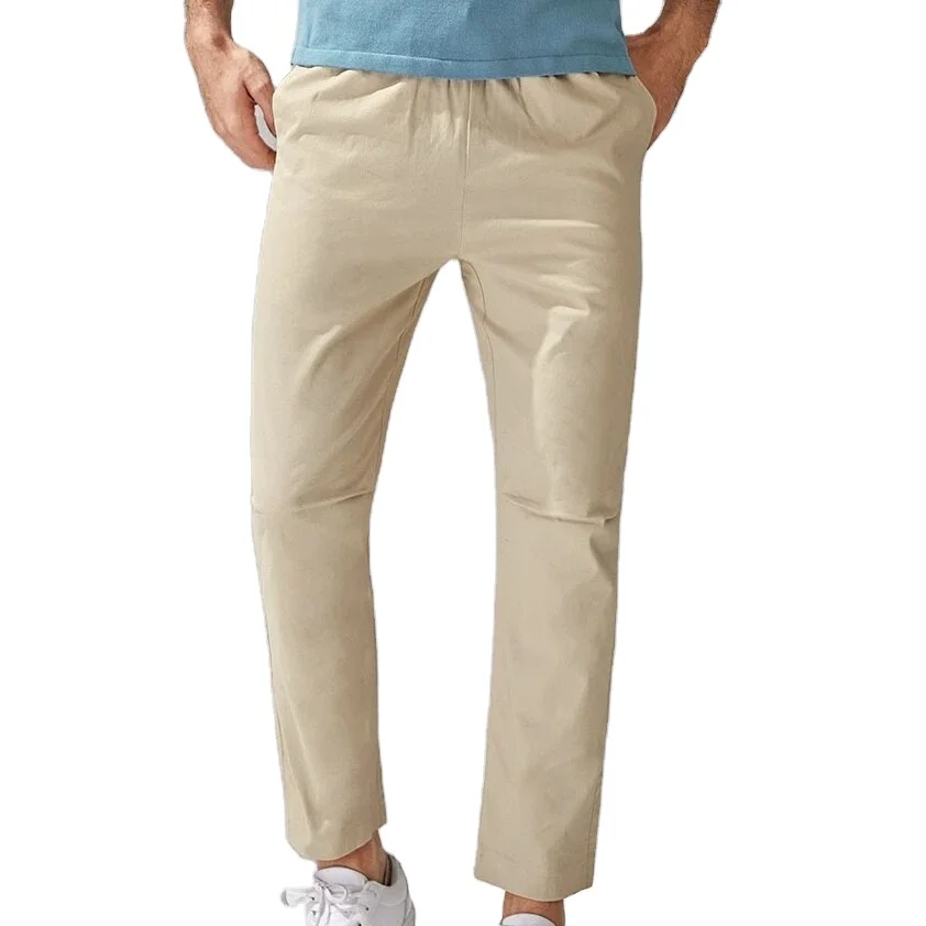 high quality causal work trousers straight high waisted pants