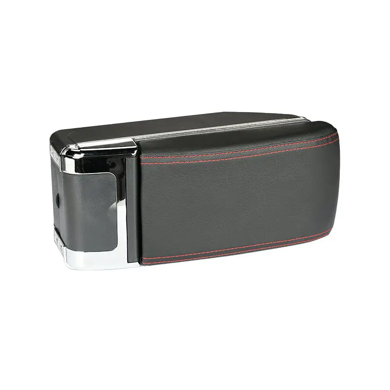product tiypeor car storage case black pu leather central container armrest box center console organizer-7