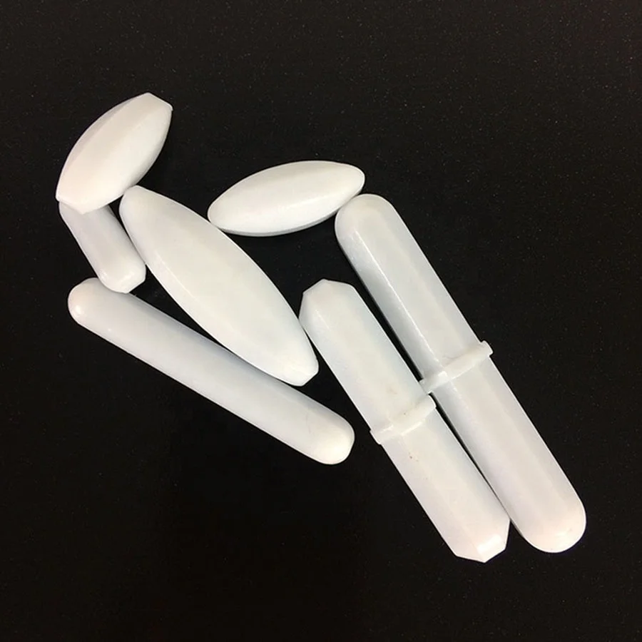 Сильные лабораторные белые магнитные мешалки с покрытием из ПТФЭ, магниты для перемешивания