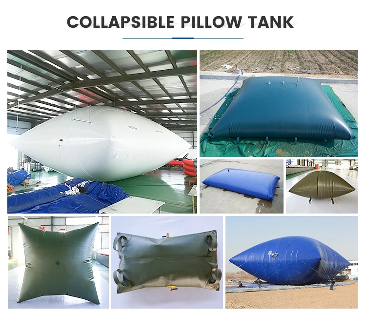 High Temperature Resistance Collapsible 5000l Watertank Pillow Shaped