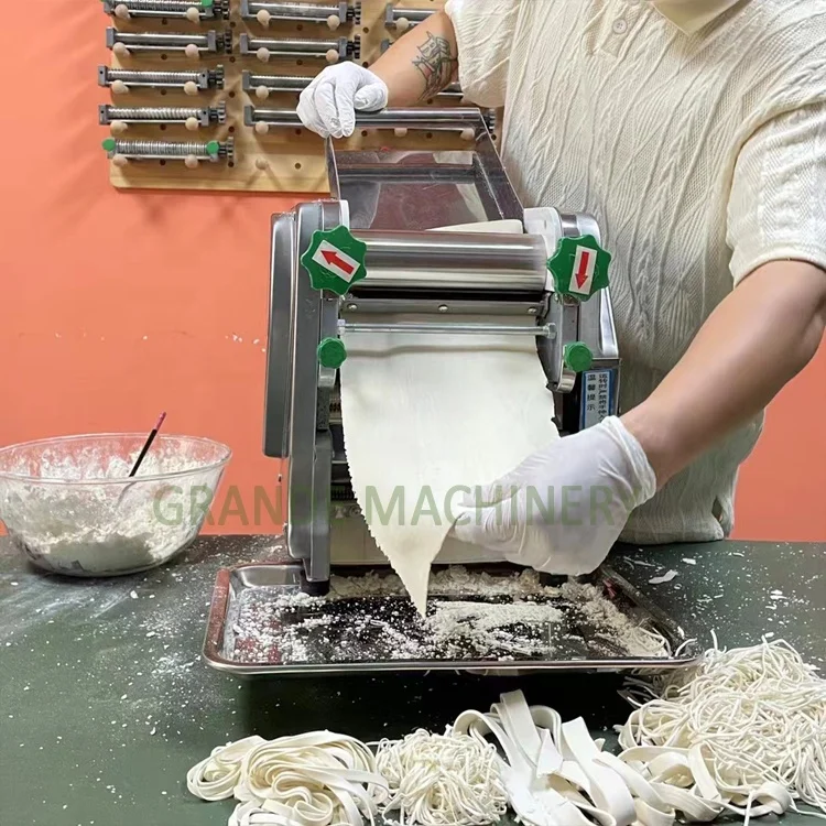 Newhai Electric Pasta Maker Family Noodle Making Machine Dough Roller 2.5mm Spaghetti 4mm Wide Noodle 9mm Fettuccine Cutter 110V US Stainless 並行輸入 Pasta Making Machine Electric Pasta Machine Noodle Cutter Newhai