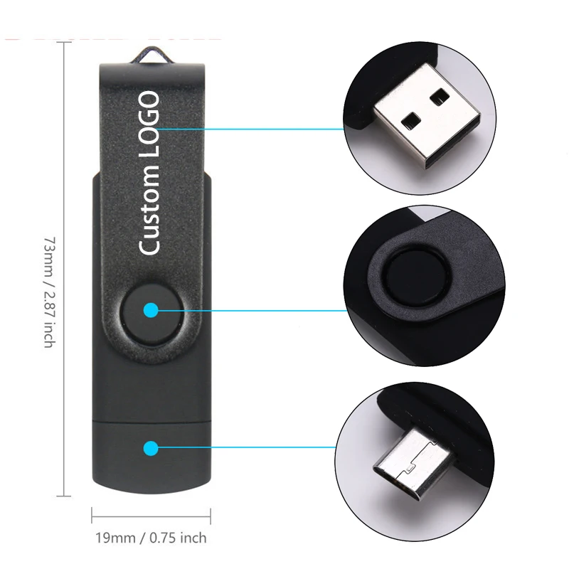 Rotating Usb Multi Device Alibaba.com: OTG Rotating USB 2.0 3.0 Flash Drive 8GB-64GB Type C for ...