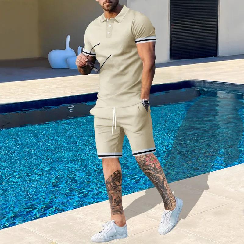 Men's T-shirts Clothing Men Two Piece Set Shorts Set Tracksuit ...