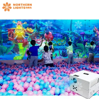 Wall interactive projection for kids game park interactive projection touch media interactive projector games