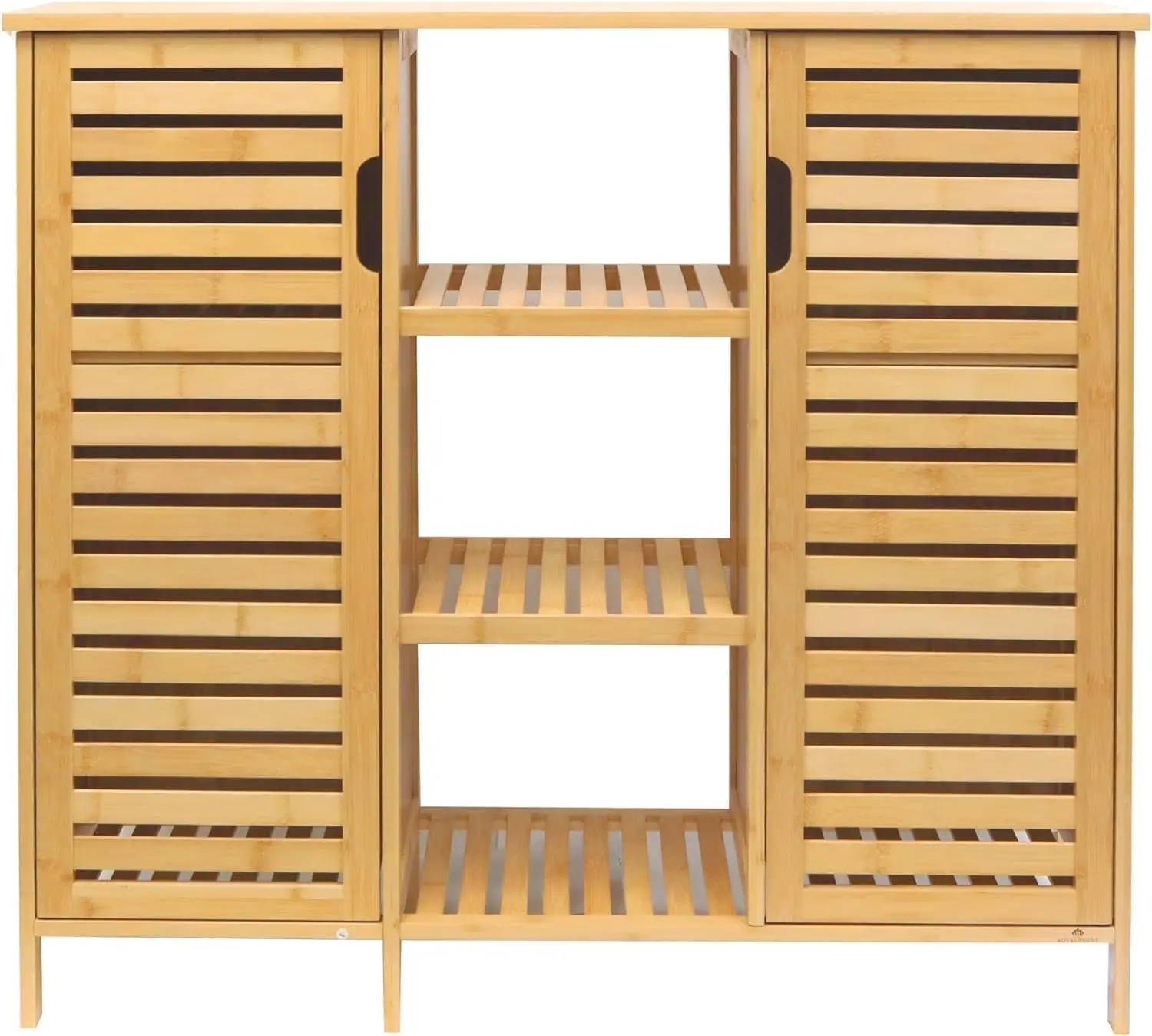 Wholesale Modern Freestanding Bamboo Bathroom Cabinet Doors 3-Tier Multifunctional Storage Organizer Shelf for Living Room