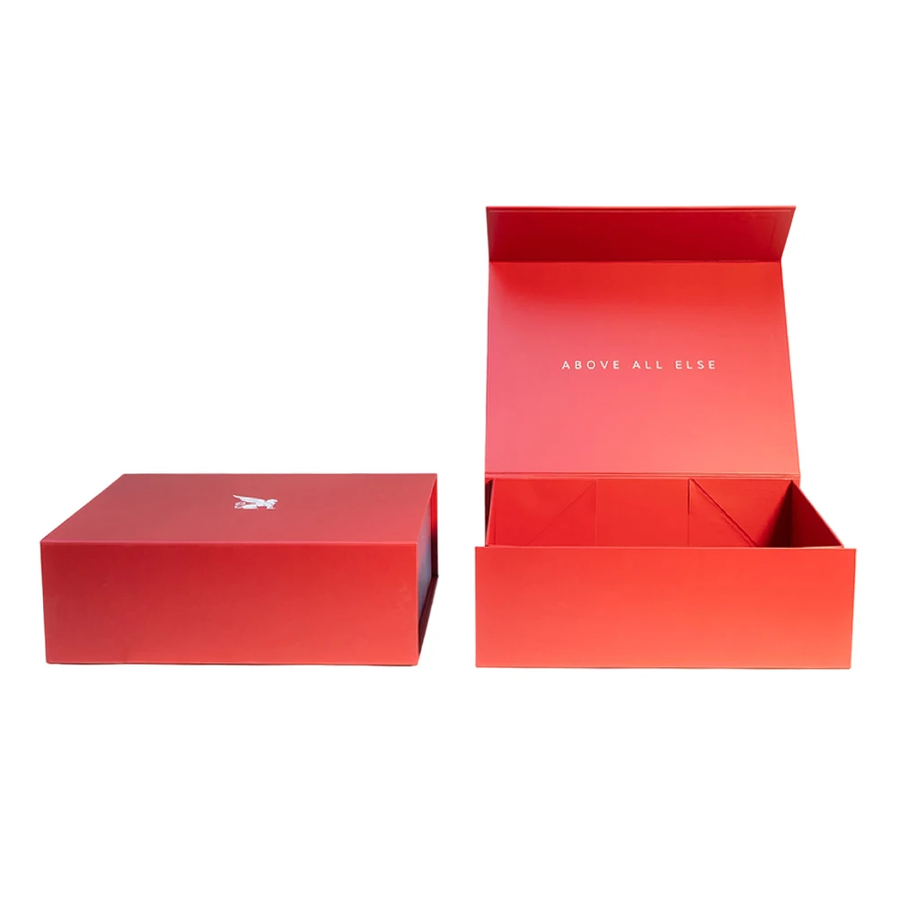 Alta Qualidade Tamanho Personalizado Pequeno com Logotipo Dourado Estampado Jóias para Mulher Caixa de Presente Magnética Dobrável com Fecho
