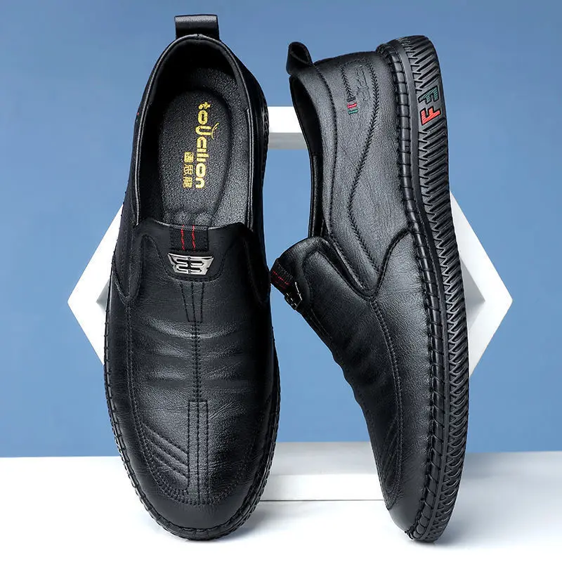 outdoor walking style Durabillity brown black Loafer shoes man outdoor slip on offical shoes for men