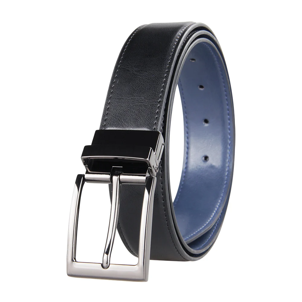 Double Sided Navy Blue Cowhide Reversible Leather Belt For Dress Office  Wear - Buy Reversible Leather Belt,Navy Blue Leather Belt,Men Belt For  Office Wear Product on 