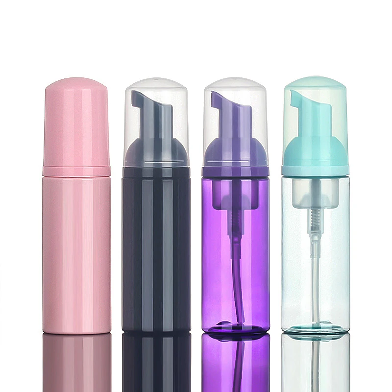 Eco Friendly 60ml Round Black Gold Top Clear Hand Empty Soap Dispenser