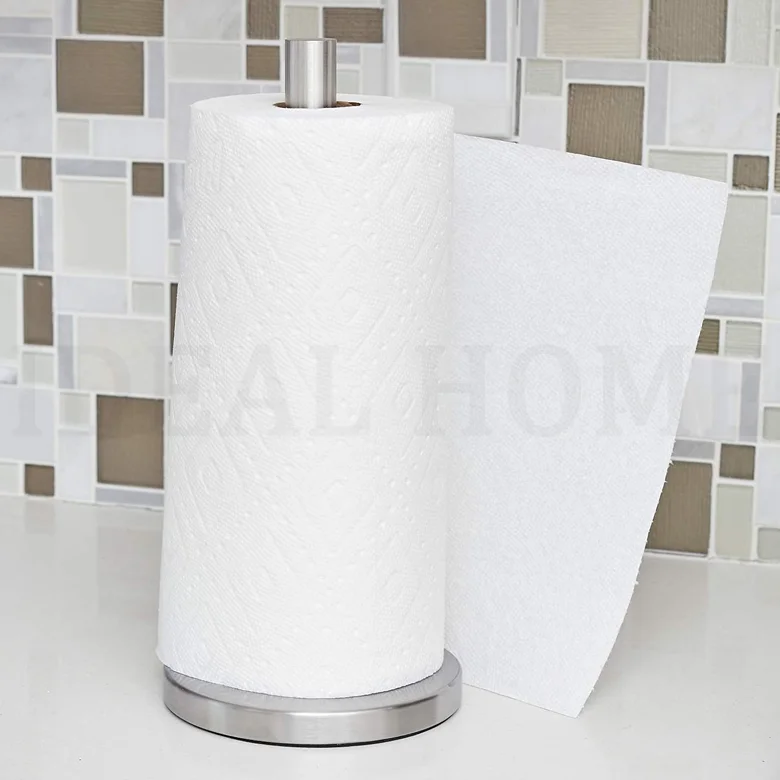 Classic Design Single Tear Standing Paper Towel Holder Durable Metal