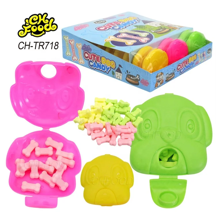 Wholesale LOW MOQ Small Cheap Plastic Cute Cartoon Dog Toy Candies for Kids